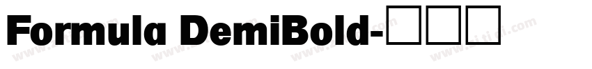 Formula DemiBold字体转换